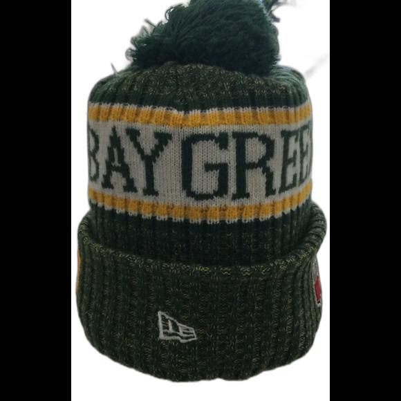 NFL Hat Skull Cap Unisex One Size Fits Most Green Bay Packers Pom Pom Logo - Picture 4 of 8